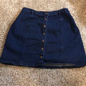 Button down jean skirt
